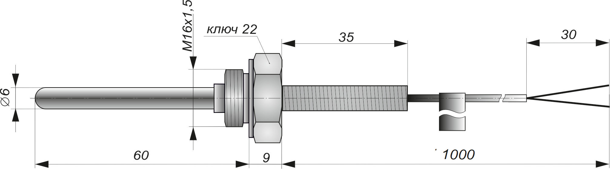 ДТХА-01(Lкаб=1м)