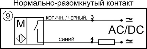 Датчик бесконтактный герконовый DG12MTA-CD-NО-E-P-SS-M9