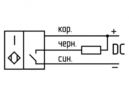 Датчик бесконтактный индуктивный ИД011-NO-NPN-HT-1,2(Д16Т)