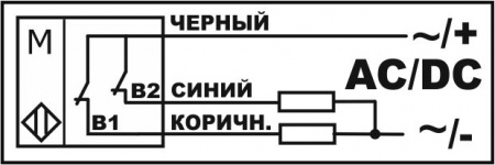 Датчик бесконтактный герконовый DG12-2NC-M3.2