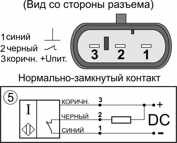 Датчик бесконтактный индуктивный И09-NC-NPN-P3A-HT-Y03(Л63, с гофр. трубкой, Lкаб=2м, инд.конт. NC)