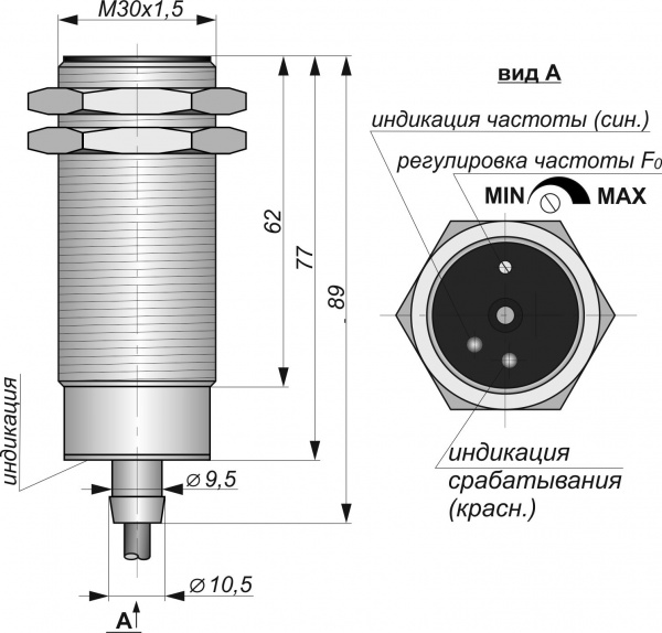 Датчик контроля скорости ИДС26-NO-PNP-50(Л63)