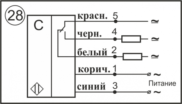 Датчик бесконтактный ёмкостный SE071-NO/NC-ACR-TF-TRAB30(рег.задержка вкл-выкл 30сек.)