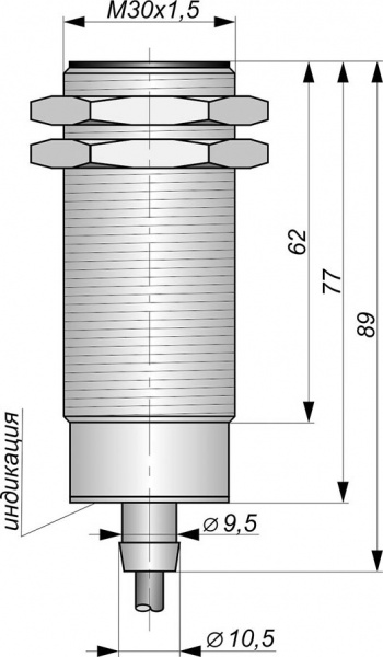 Датчик бесконтактный индуктивный И26-NO-DC-HT(Л63)